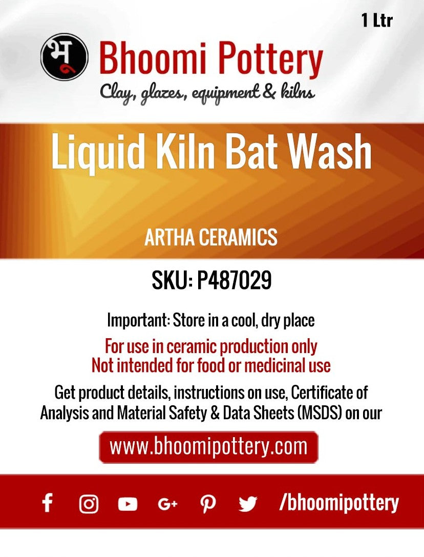 Artha Ceramics Liquid Kiln Bat Wash 1 ltr for sale in India - Bhoomi Pottery
