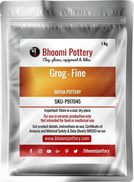 Artha Pottery Grog Fine 1 Kg for sale in India - Bhoomi Pottery