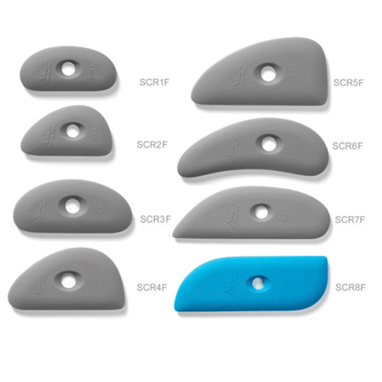 Xiem Clay Rib Firm Silicone 8 - Blue SCR8-B-10208 for sale in India - Bhoomi Pottery